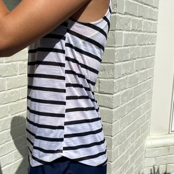 Hive & Honey tank top black white stripe tee Small - Picture 2 of 9
